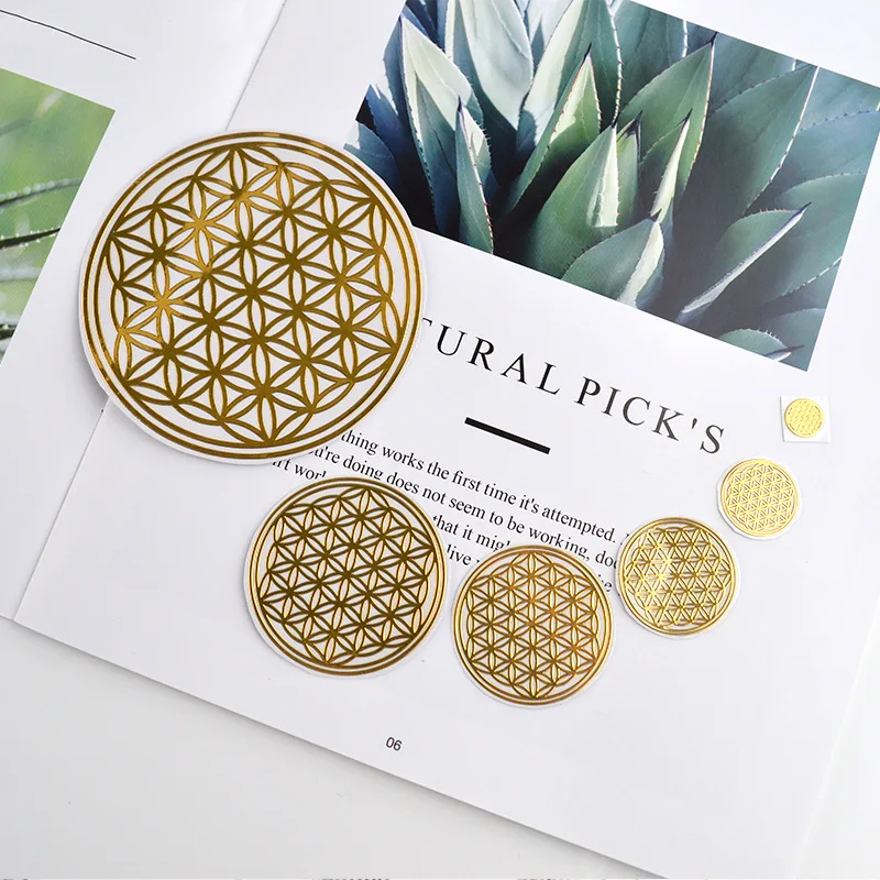 

New Sacred Geometric Copper Orgonite Sticker Flower Life Tree DIY Energy Tower Pyramid Material Epoxy Resin Art Crafts