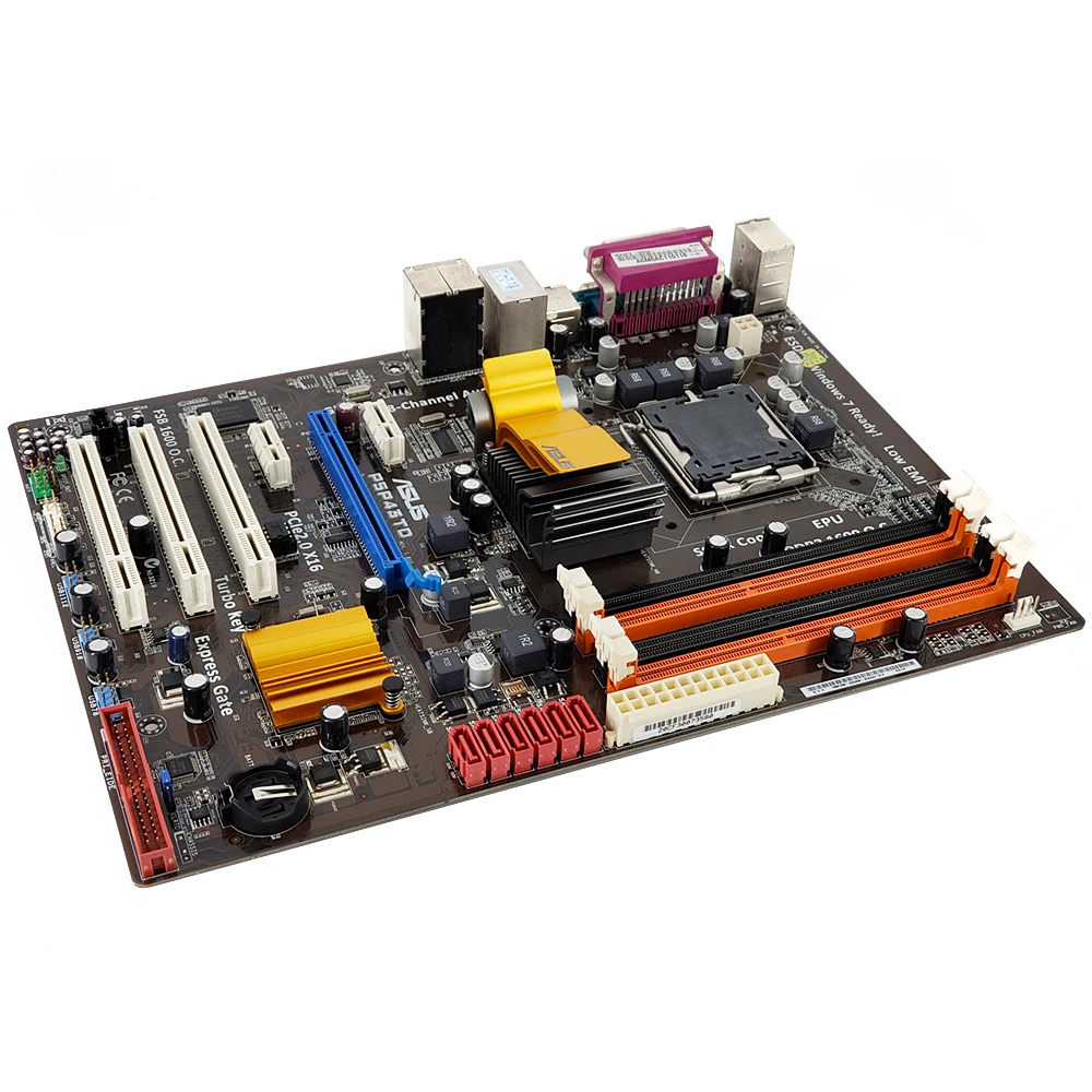 Материнская плата Asus P5P43TD для настольных ПК P43 с разъемом LGA 775 для Core 2 Duo DDR3 16G SATA2 ATX оригинальная б/у материнская плата