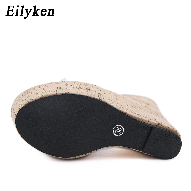 Eilyken 2021 новые летние прозрачные сандалии из пвх на танкетке женские модные туфли