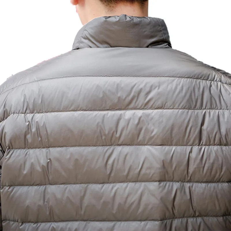 Куртка мужская короткая зимняя с воротником-стойкой приталенный пуховик