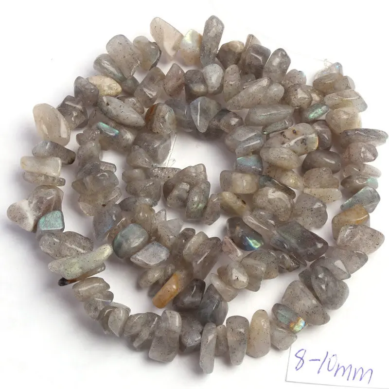 Gray Labradorite Высокое качество 5-8 мм чип Форма 41 различные материалы натуральный камень DIY драгоценные камни ювелирные изделия свободные бусины 17 дюймов wj69 - Цвет: Gray Labradorite