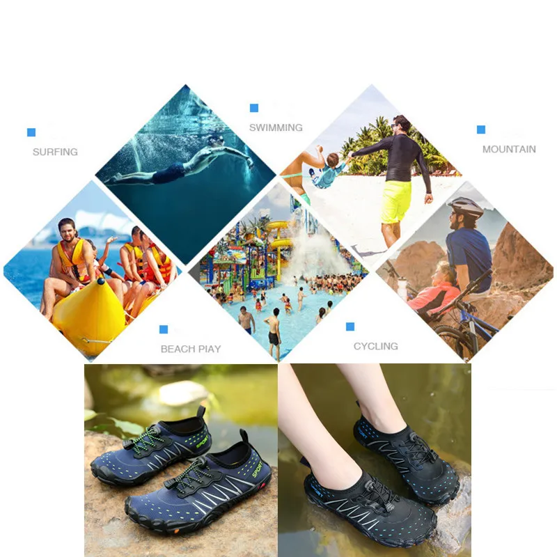 

Mens Breathable Wearproof Beach Water Shoes Quick-Dry Unisexs Non Slip Upstream Sneakers Shoes Womens Wading Sports Shoes