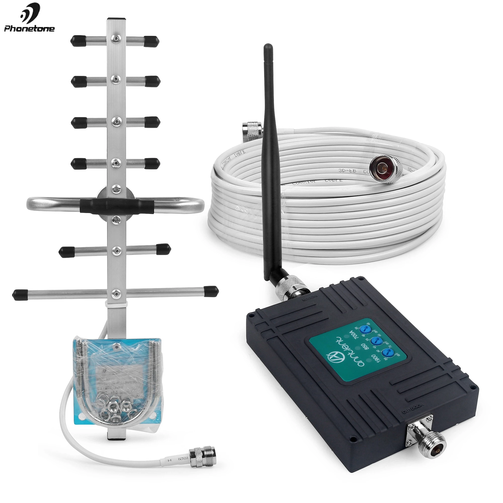 AT&T 700/850/1900MHz Cell Phone Signal Booster for US/CA LTE Home Amplifier 2G 3G 4G Repeater Boost Voice/Data Band 12/17/5/2