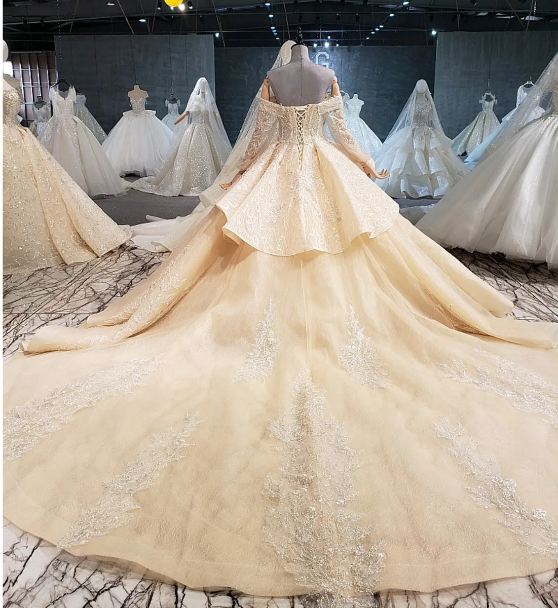 Специальные свадебные платья с открытыми плечами שמלlace кружево сзади ручной