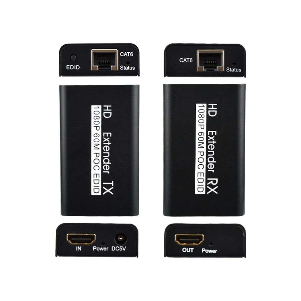 AYE02 POC HD удлинитель 60 метров по сети кабель 1080P 50/60 Гц 2 порта сплиттер экстрактор