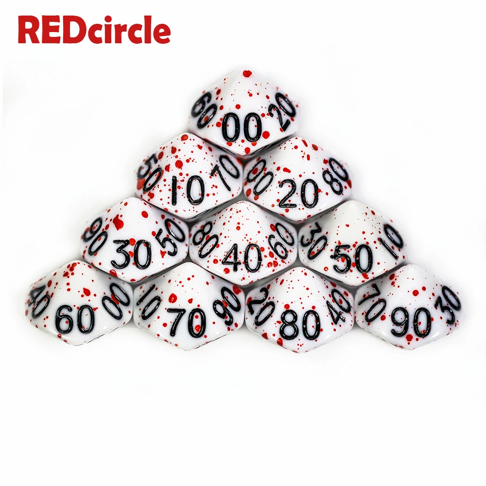 Набор многосторонних непрозрачных цифровых кубиков для игры на доску 10