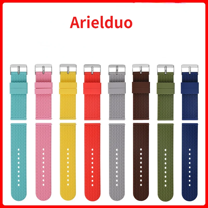 New sports tire pattern wristband quick release flat head waterproof and sweat-proof breathable rubber strap silicone strap