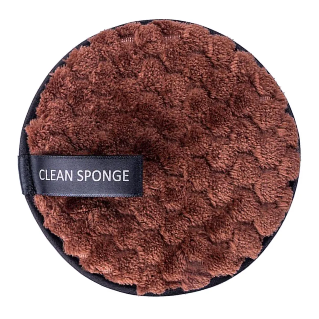 Косметическая губка круглой формы для очистки натуральный спонж макияжа