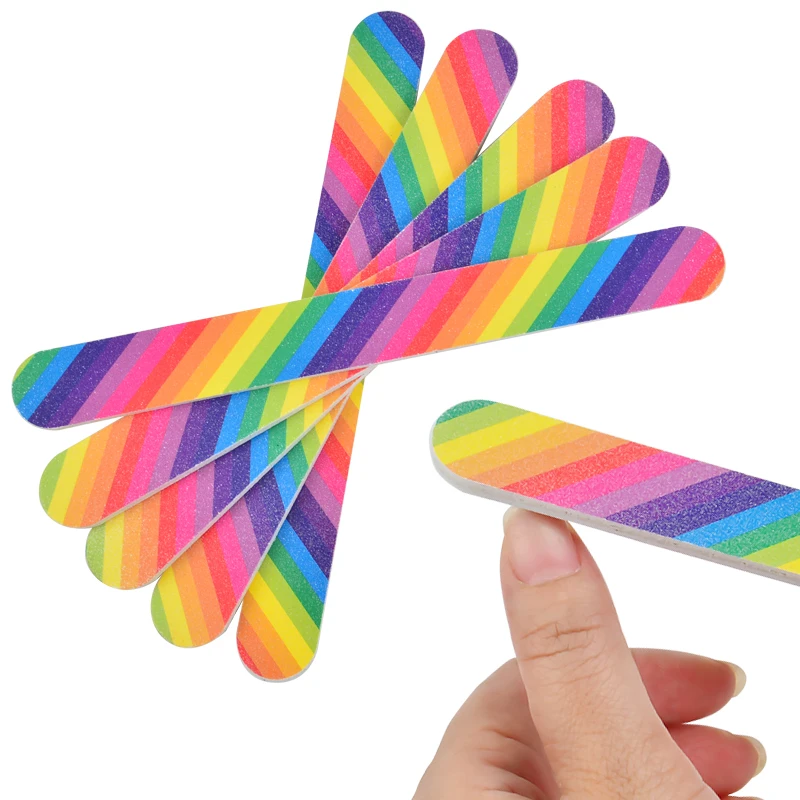 

Nail File Sanding Buffer Block Pedicure Manicure Buffing Polish Beauty Tools Professional Nail Files Grey/Black/Rainbow Boat