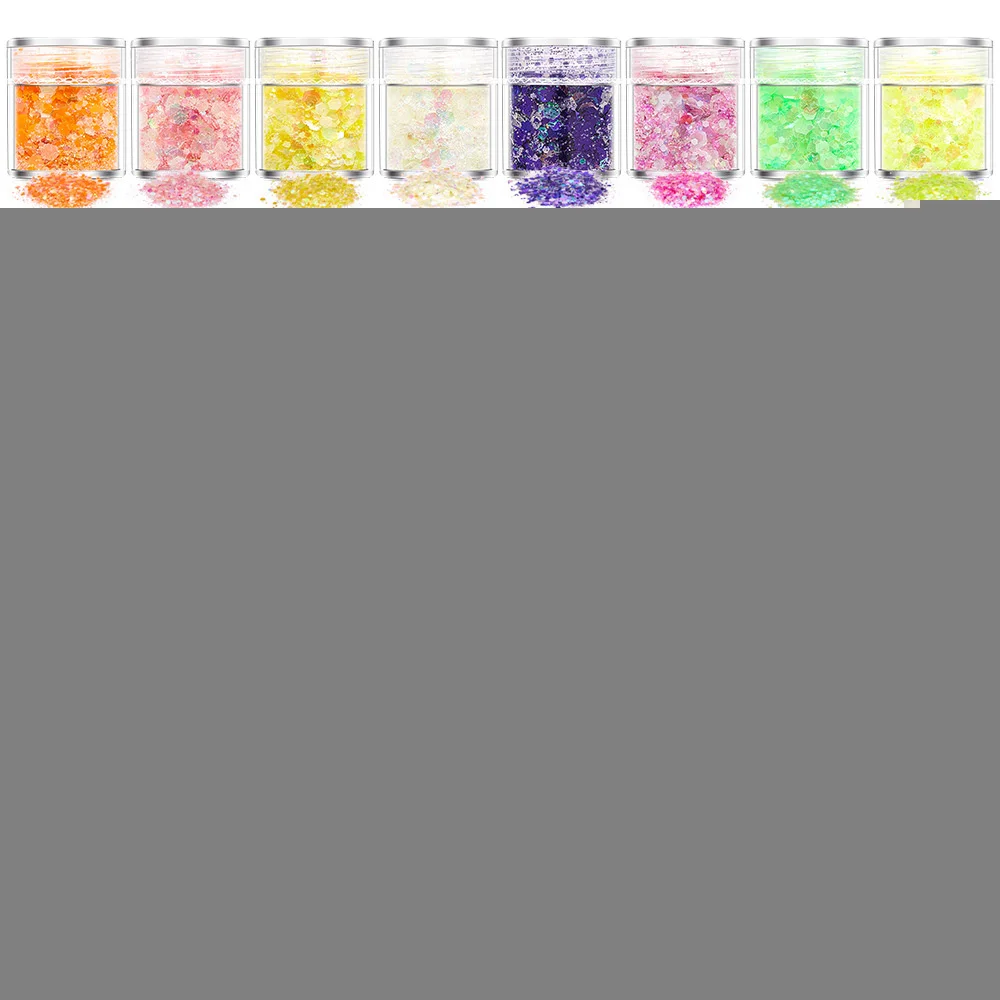 

24 Colors Luminous Powder Nail Art Sequins Glitter Mixed Luminous Nail Piece Nail Sticker Jewelry Fluorescent Body Decoration