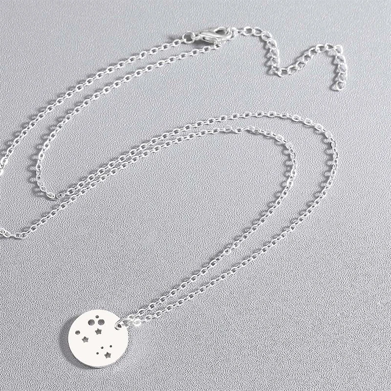 Цепочка на шею круглые звезды лунные ожерелья женские парные китайские кулоны в