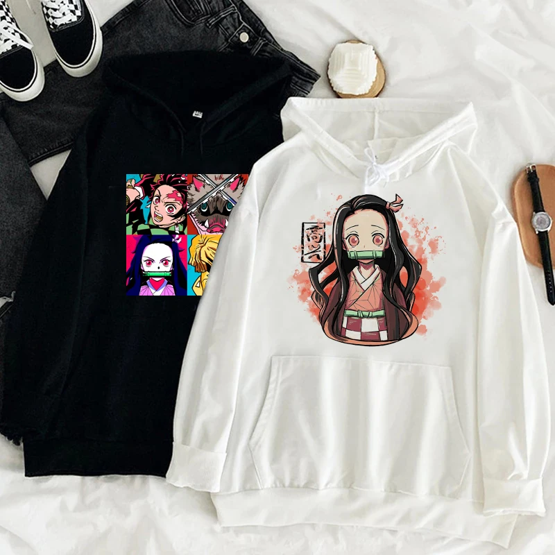 

Japanese Anime Demon Slayer Hoodies Men Cartoon Kimetsu No Yaiba Manga Nezuko Graphic Streetwear Tanjirou Kamado Sweatshirt Male