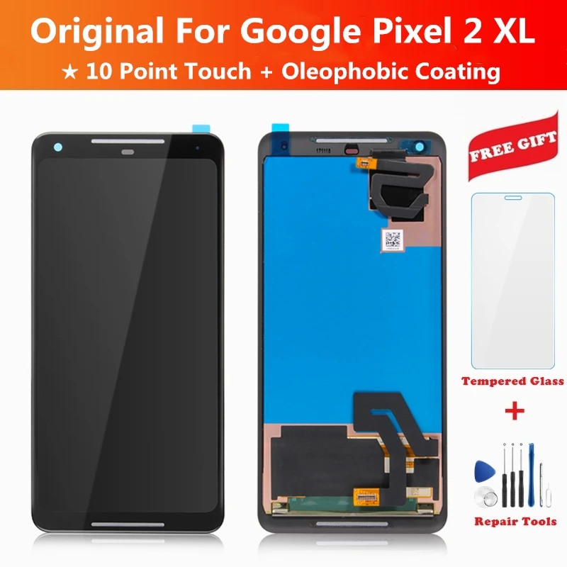 Оригинальный Для Google Pixel 2 XL ЖК-дисплей AMOLED экран для XL2 ЖК-дигитайзер сборка