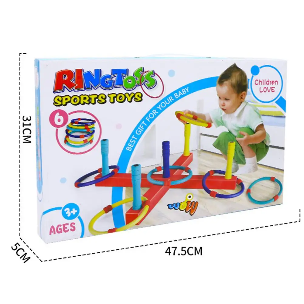 

Ring Throwing Ferrule Funny Kids Party Interaction Games Hoop Ring Toss Quoits Toy Indoor Outdoor Sport Pool For Children Gift