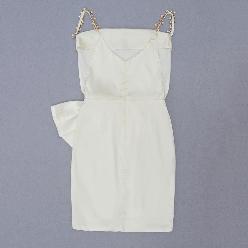 

Newest HIGH QUALITY Fashion 2021 Designer Dress Women's sling Bow Bodycon Buttock Party Dress