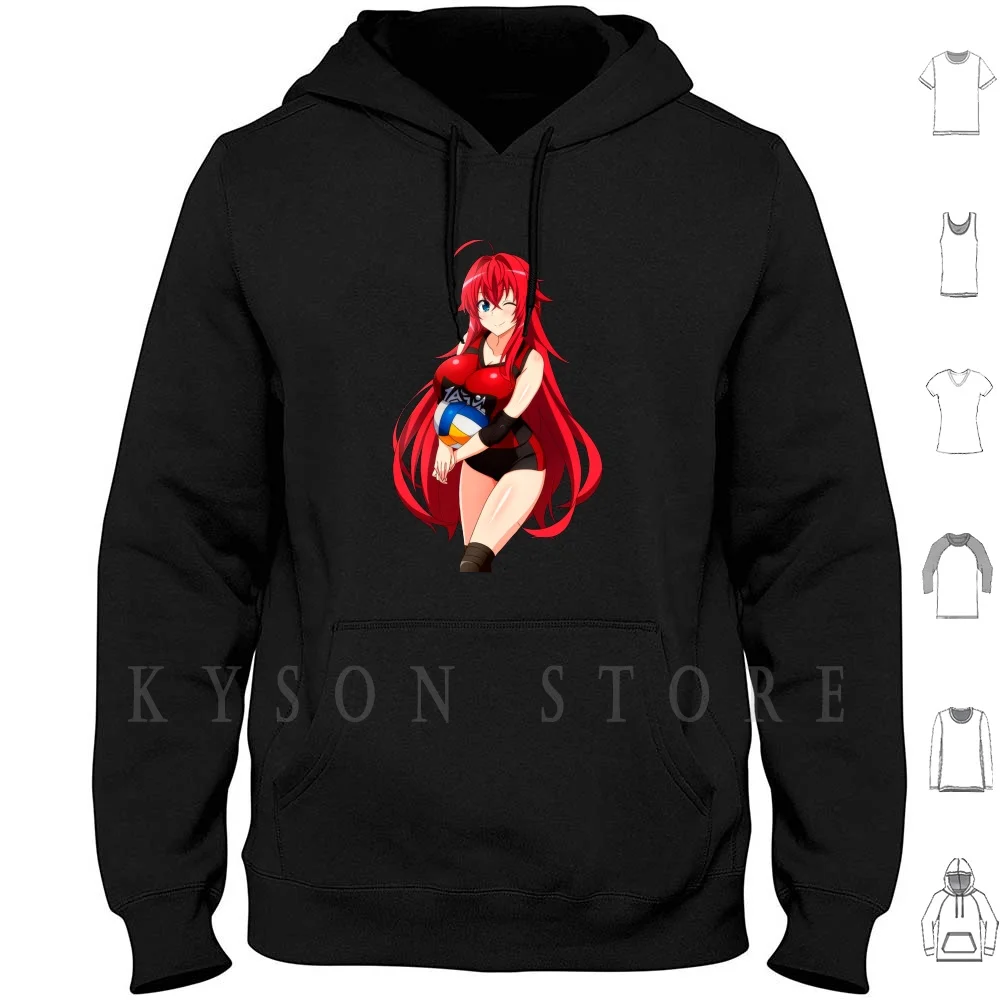 

 Горячие груди Rias Gremory (верхняя школа Dxd Lewd )  Толстовка с длинным рукавом из хлопка Rias Gremory High