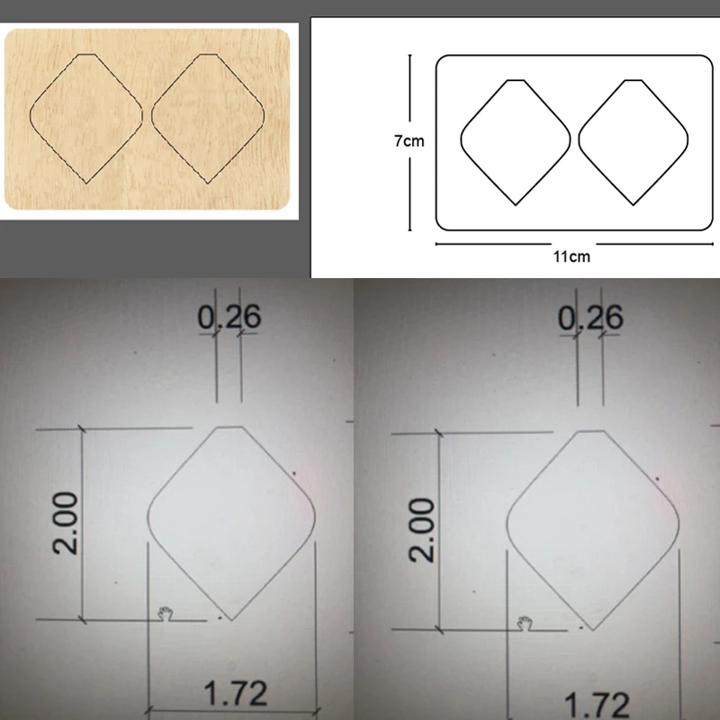 Капли воды серьги индивидуальные штампы DIY деревянные металлические для