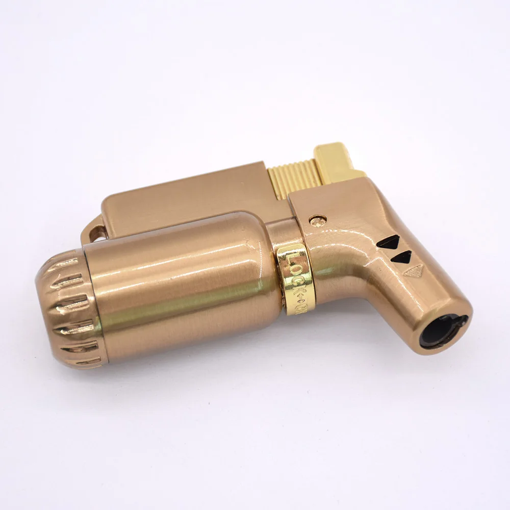 Мини газовая зажигалка металлическая ветрозащитная Сварочная турбо фонарь