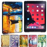 new painting tablet cover case for apple ipad 8 2020 8th generation slim smart protective shellfree pen