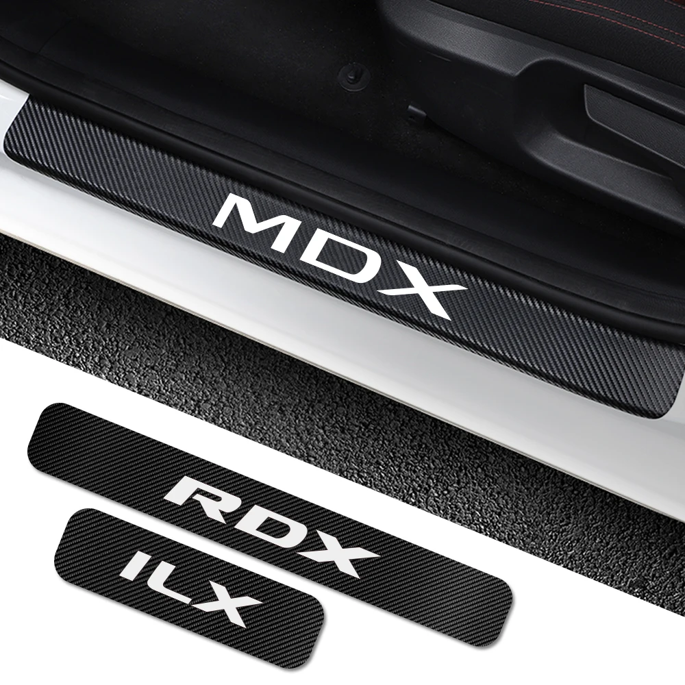 Для Acura MDX ILX RDX TLX 4 шт. Накладка на порог автомобиля наклейки Автомобильные