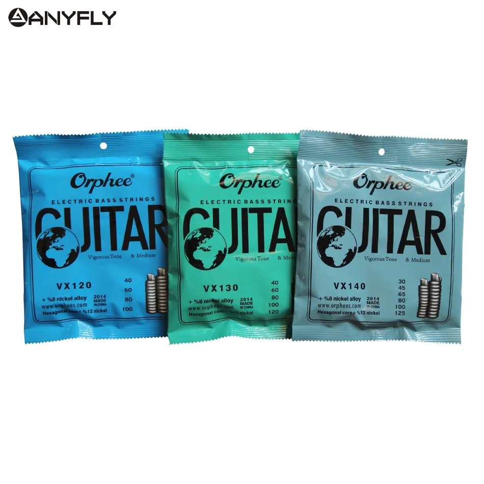 Orphee Струны для электрической бас-гитары с шестигранной головкой Сталь из медно-никелевого сплава средней светильник Сильный 4/5/6 Струны для выбора