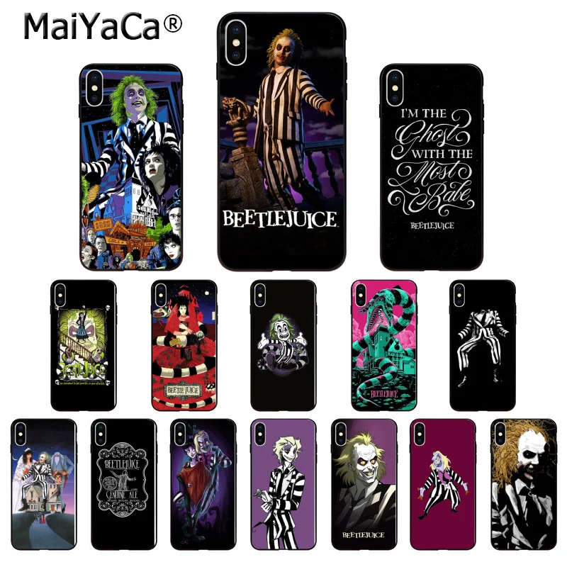 Мягкий силиконовый чехол Yinuoda Beetlejuice из ТПУ для iPhone 6S 6plus 7 7plus 8 8Plus X Xs MAX 5 5S XR 11 11pro