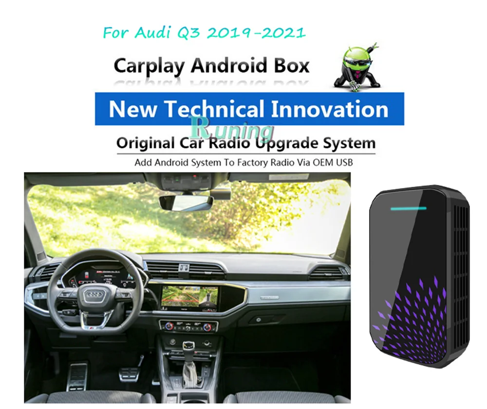 

Upgrade Radio Car Android Radio Stereo Carplay Box For Audi Q3 2019 2020 2021 Car Multimedia Player BT GPS Navigation Unit