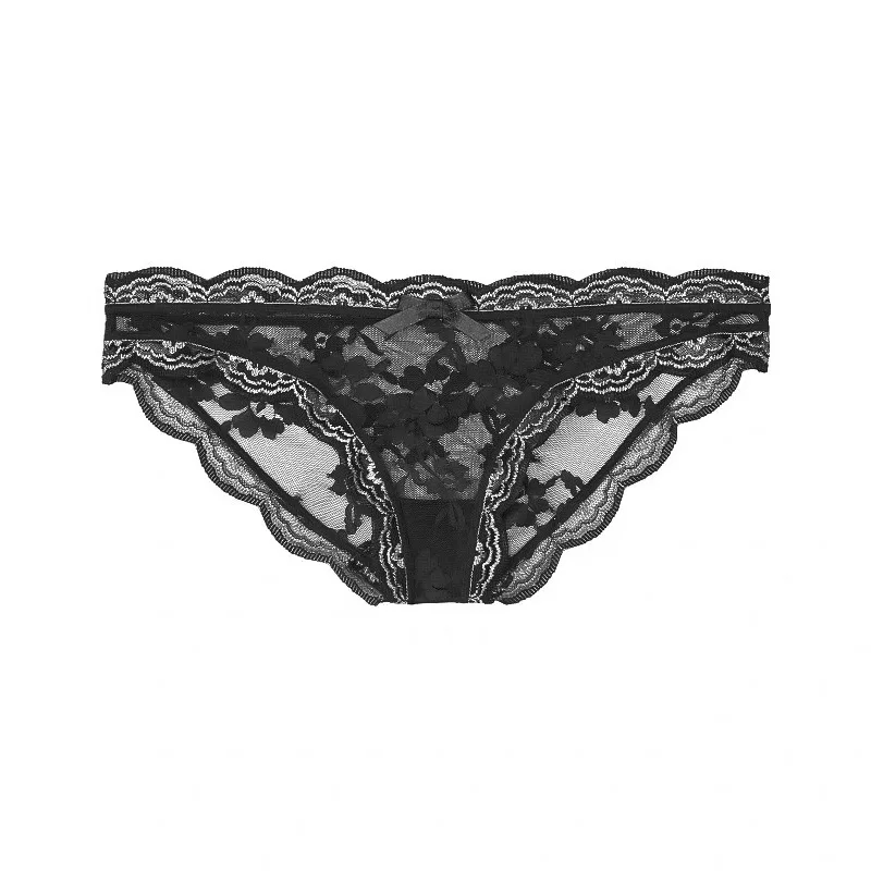 

Lady's Briefs Lace Soft Silver Lace Panties Sexy Gauze Semi-Hip