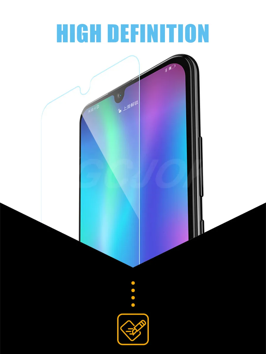С уровнем твердости 9H Защитная Стекло для huawei Y5 Y6 Y7 Prime Y7S закаленное Стекло Экран протектор для huawei Y6 Y7 Pro Y9 Prime