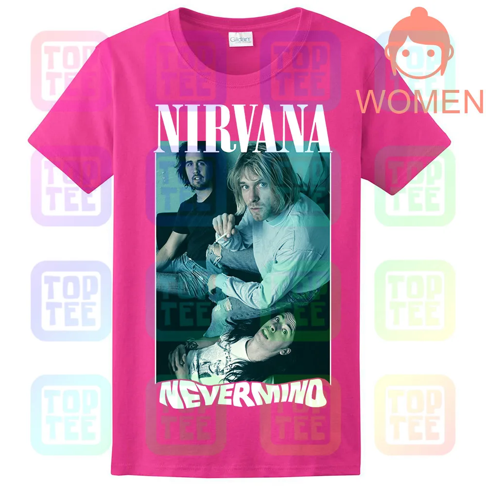 WOMEN-ROSE Винтаж Редкие 90 s NIRVANA NEVERMIND TOUR футболка Размеры S-2XL Репринт - Цвет: WOMEN-ROSE