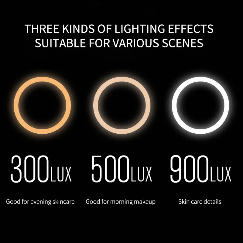 зеркало с подсветкой для макияжа Светодиодный светильник косметическое