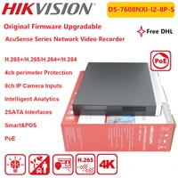 hikvision nvr ds 7608nxi i28ps 8 ch acusense 4k8mp 1u 8 poe surveillance network video recorder 4 ch facial recognition