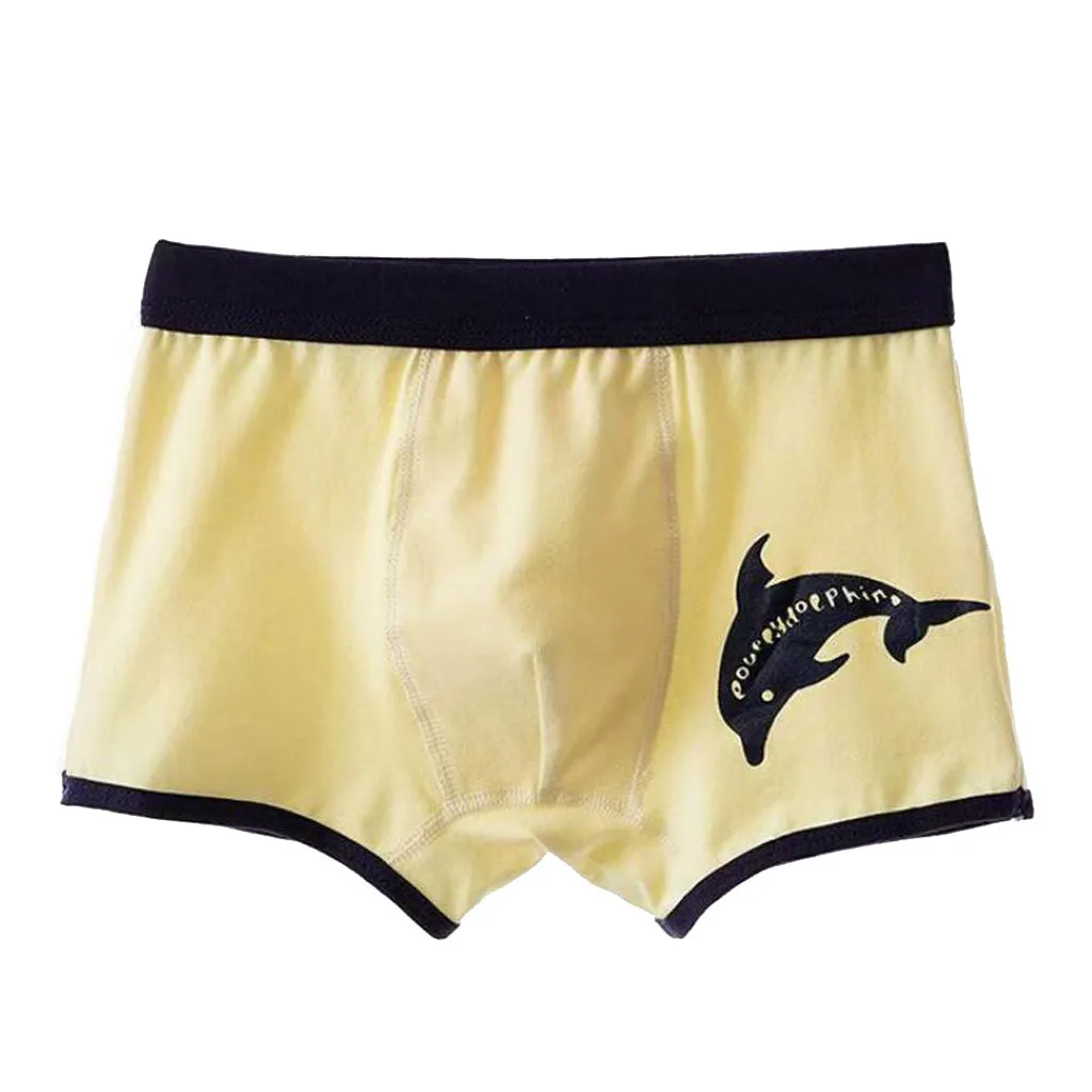 Трусы для мальчиков летние тонкие трусы боксеры с мультяшным принтом животных