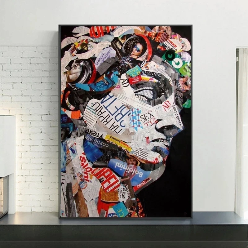 

David Graffiti Art Paintings on The Wall Art Posters and Prints Collage Art of David Sculpture Colorful Pictures Home Decoration