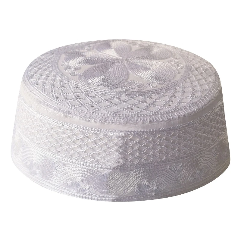 Белая шапка для молитвы Musulman Шапка бини kippah в арабском и мусульманском стиле