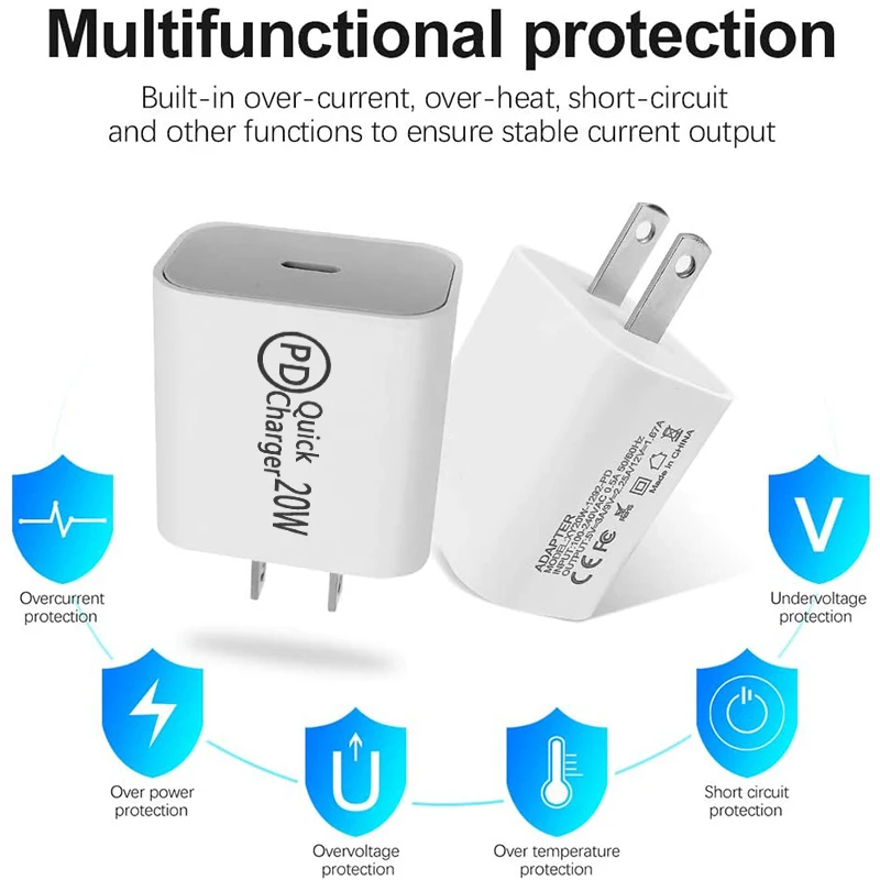 Universal Travel Mobile Phone Charger Adapter 20W Smart USB Fast chargers Charging Head for iPhone 13 12 Samsung | Мобильные