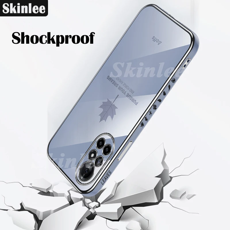 Чехол Skinlee для Realme 8 5G Мягкий противоударный бампер с Кленовым листом чехол