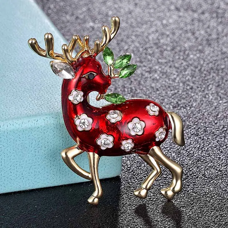 

Donia jewelry brooches jewelry Brand Enamel Sika Deer scarf pins brooches for women's christmas free gifts carton fashion animal