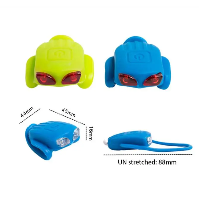 Lampu Sepeda Lampu Silikon LED Lampu Peringatan Keselamatan Lampu Belakang Naik Malam Gunung Aksesori Sepeda Lampu Belakang Kodok Sepeda