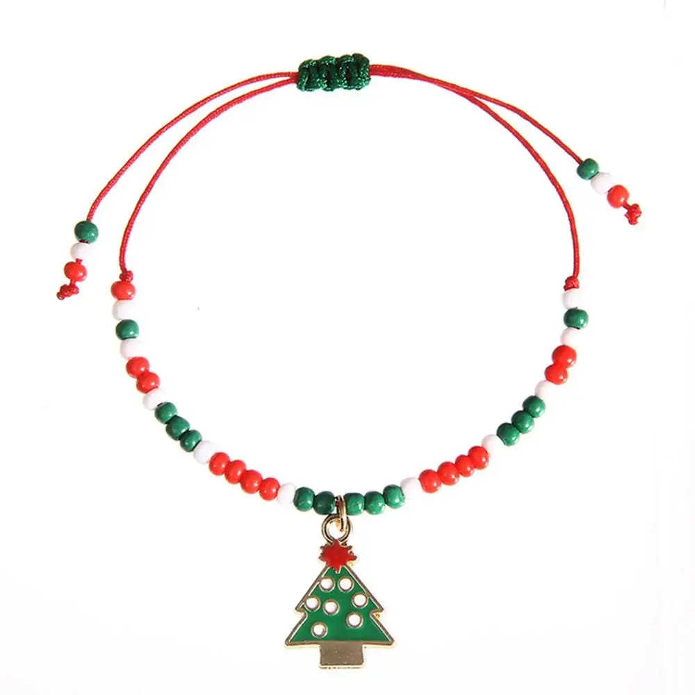 Xmas Bracelet 6 Taoup деревянные рождественские подвесные Подвески в виде лося, подвесные Подвески, Рождественский Декор для дома, Рождественский олень, Navidad Noel - Цвет: Xmas Bracelet 6