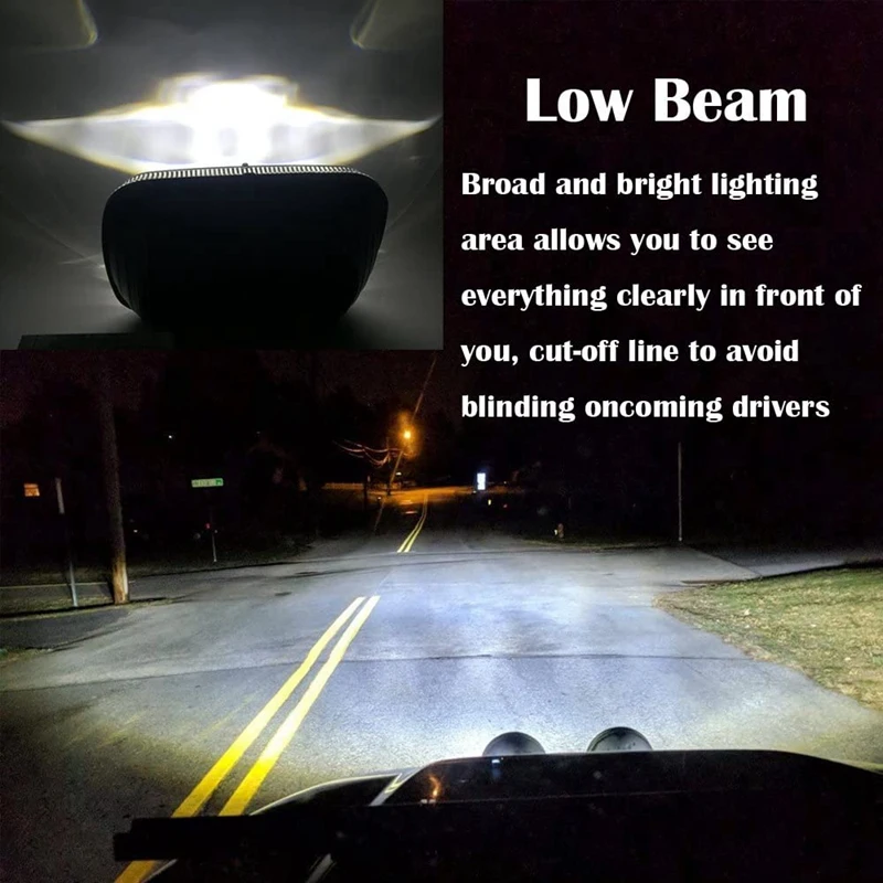 

2PCS 120W 5X7 7X6 LED Headlight for 1986-1995 Jeep Wrangler YJ 1984-2001 Cherokee XJ