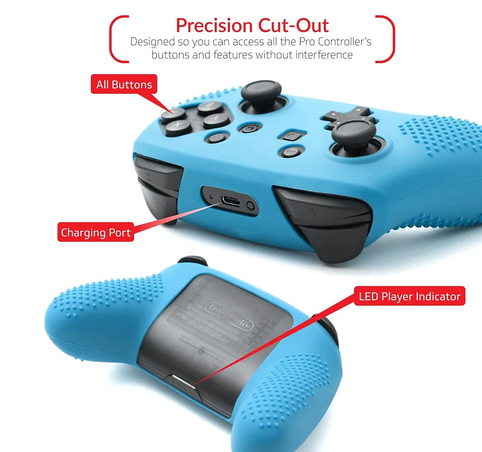 Силиконовый защитный чехол противоскользящий для контроллера Switch Pro защита