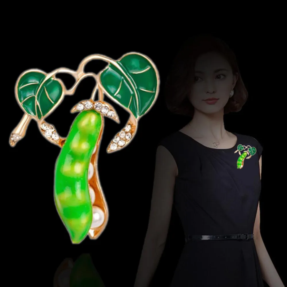 Женская эмалированная брошь в форме вишни банана граната Броши со стразами