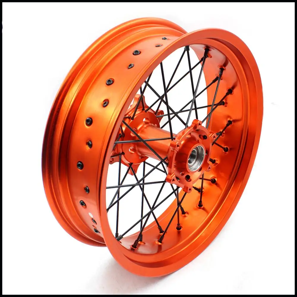 3 5/5 0 Supermoto Wheels Supermotard Rim Set для KTM SXF XC XCW XCF EXC EXCF 125 530 2003 2019 Orange Black Speak|Колеса| |