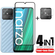 Full Cover Glass For Realme Narzo 50A Glass For OPPO Realme Narzo 50A Full Screen Protector For Realme Narzo 50i 50A Lens Glass