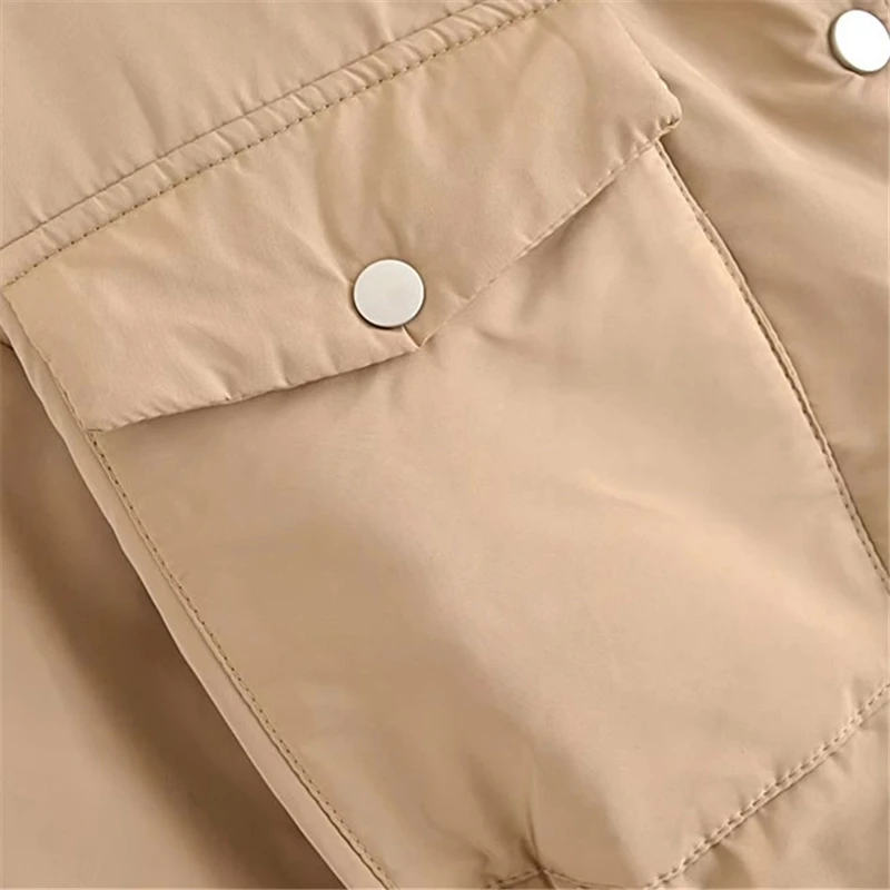 KEYANKETIAN ZA women's autumn jacket with belt, parka coat, winter shirt, parka coat, army green oversized winter jacket