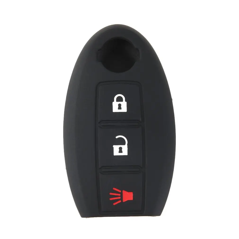 

newHigh quality New Soft Silicone Cover Smart Remote Key 3 Buttons Fit for Nissan Quality