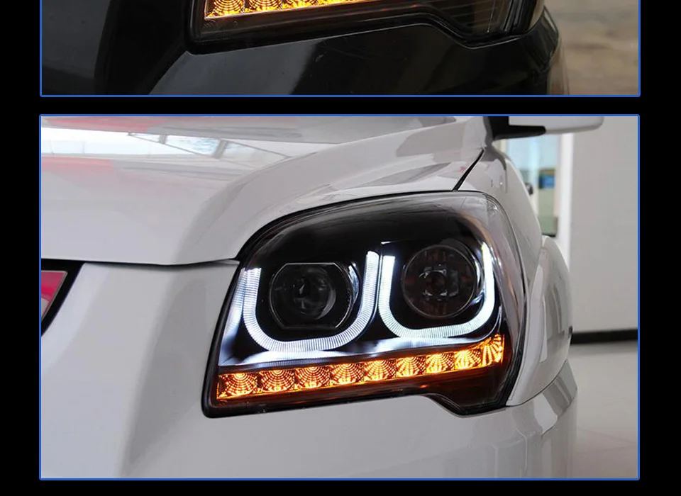 Фары для KIA Sportage 2007-2013 DRL дневные ходовые огни головная лампа светодиодный Биксеноновая лампа Противотуманные фары тюнинг автомобильные аксессуары