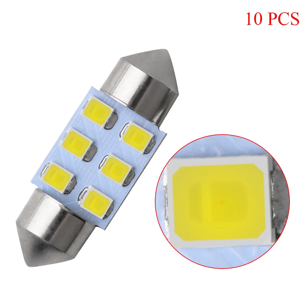 KALADA Double-tipped LED Light 31MM 6SMD 2835 Auto Reading lamp Dome License Plate Lights Wholesale Price 10PCS | Автомобили и