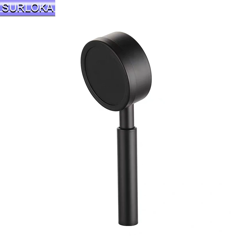 

Pressurized Nozzle Shower Head Black Stainless Steel Bathroom Accessories High Pressure Water Saving Rainfall Shower Head Tool